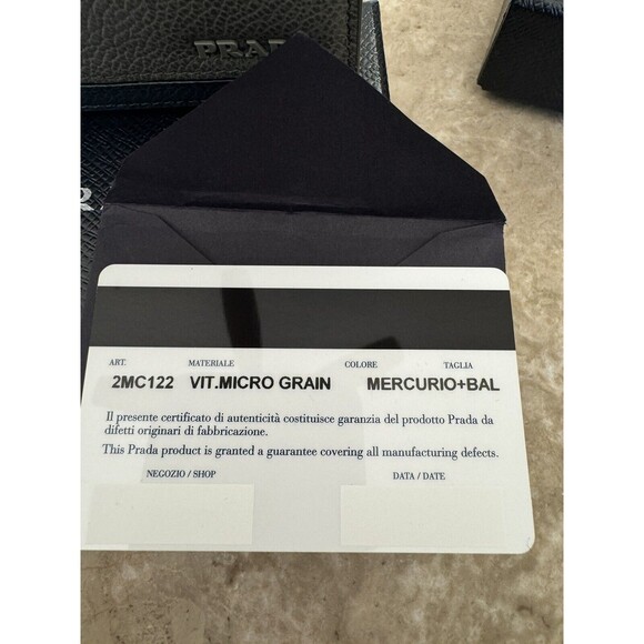 Prada Portacarte Di Cred Micro Vitello Leather Wallet Card Holder NWT - Picture 11 of 14